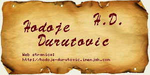 Hodoje Durutović vizit kartica